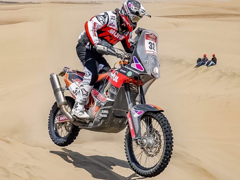 CESAR PARDO DEL TEAM KTM SOCOPUR FUE EL MEJOR PERUANO EN MOTOS EN EL DESAFÍO INCA 2018 Y SE LLEVÓ EL WILD CARD