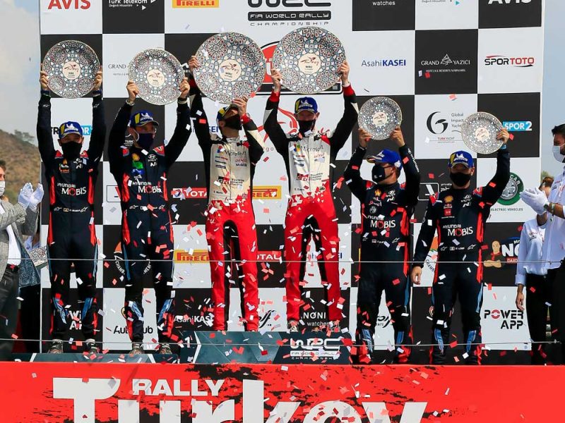Evans (WRC), Tidemand (WRC2), Kajetanowicz (WRC3) ganan en el Rally de Turquía.
